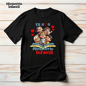 Camiseta Para Ministério Infantil Gospel Criativo Eu Amo