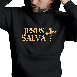 Blusa Moletom Gospel Criativo Jesus Salva