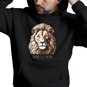 Blusa Moletom Gospel Criativo Leão da Tribo de Judá