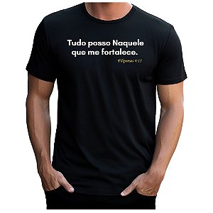 Camiseta Gospel Cristã Evangélica Tudo Posso