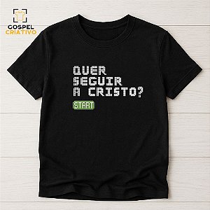 Camiseta Cristã Evangélica Quer Seguir a Cristo