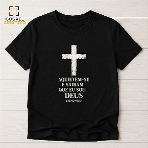 Camiseta Cristã Evangélica Aquietem-se