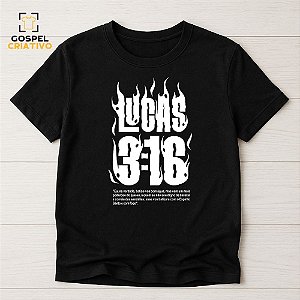 Camiseta Cristã Evangélica Lucas 3:16