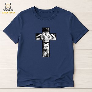 Camiseta Cristã Evangélica Leão Cruz