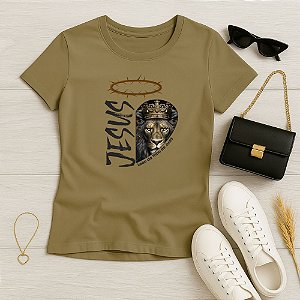 Baby Look Feminina Cristã BJ Jesus Coroa