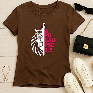 Baby Look Feminina Cristã Marrom Apocalipse