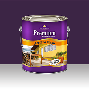 Tinta Premium Acrílico Fosco (cores escuras) - 3,6 litros