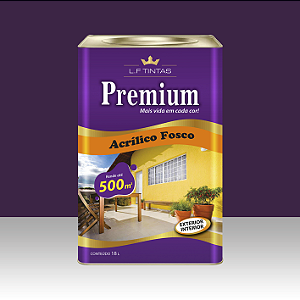 Tinta Premium Acrílico Fosco (cores escuras) - 18 litros