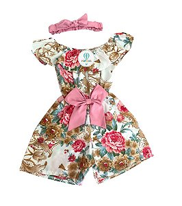 Macaquinho Floral Baby Tam.1-2 Anos