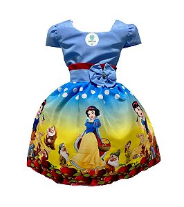 Vestido Temático Branca de Neve C Tam.P (2-3 Anos)