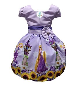 Vestido Temático Rapunzel Tam.M (4-5 Anos)