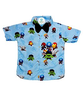 Camisa Temática Vingadores Baby Tam.PP (1 Ano)