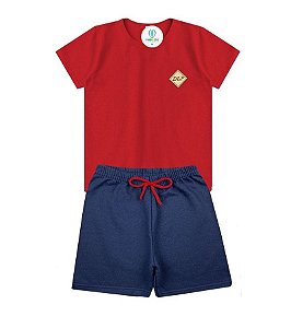 Conjunto Infantil Masculino DLP Vermelho Tam.3