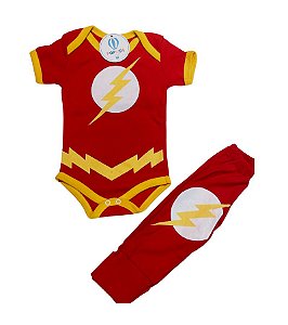 Body Temático Flash com Calça Tam.P