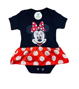 Body Temático Minnie Preto Tam.P