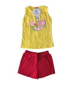 Conjunto Regata Amarelo Alemara Tam.3