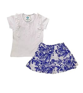 Conjunto Fashion com Saia Shorts Tam.6