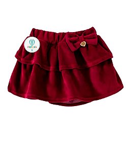 Saia Plush Bordo Pingo Lelê Tam.G