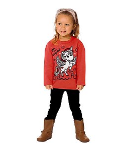 Conjunto Abrange com Legging Unicórnio Tam.2