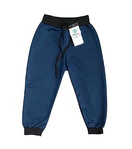 Calça Moletom Grosso Azul Marinho Tam.4