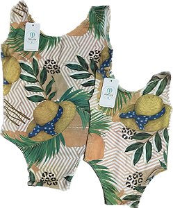 Kit Body Mãe e Filha Chapéu Tam. Único