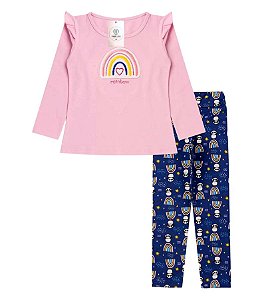 Conjunto Infantil Meia Estação Rainbow Legging Tam.2