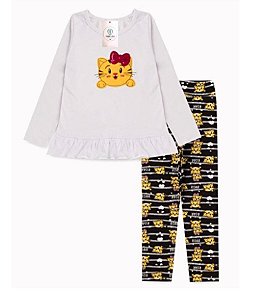 Conjunto Infantil Feminino Roar Cute Legging Tam.1