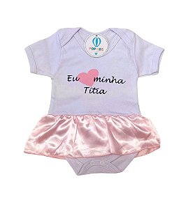 Body Temático Eu Amo Minha Titia Menina Tam.M