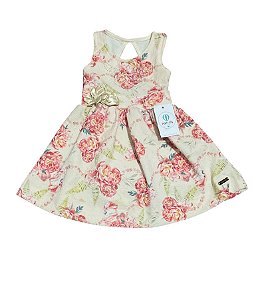 Vestido Social Flores com Pérolas Tam.1