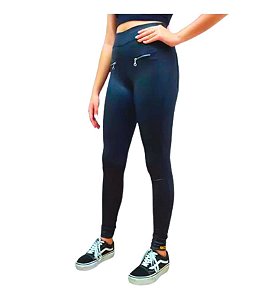 Legging Cirrê Juvenil Blogueirinha Azul Marinho Tam.16