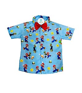 Camisa Temática Super Mário Tam.G (6-8 anos)