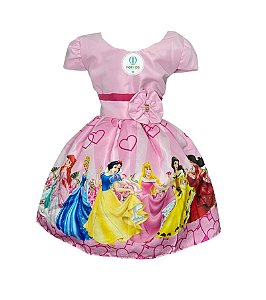 Vestido Temático Princesas D Tam.M (4-5 Anos)