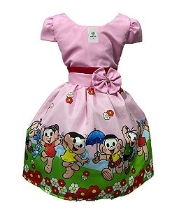 Vestido Temático Turma da Monica B Tam.G (6-7 Anos)