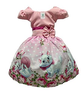 Vestido Temático Gatinha Marie C Tam.P (2-3 Anos)