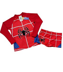 Conjunto Proteção Solar Homem Aranha (5-6 Anos)