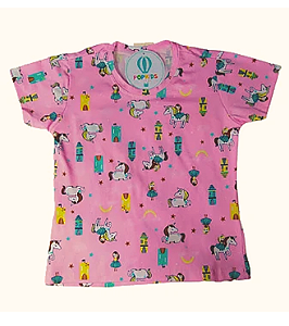 Camiseta Suplex Unicórnio Tam.10 (veste  8)