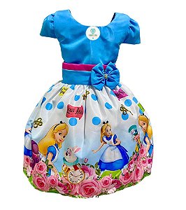Vestido Temático Alice C Tam.M (4-5 Anos)