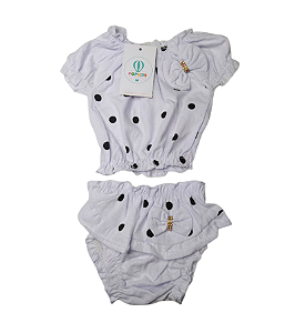 Conjunto Bunda Rica Branco Poá Tam.RN