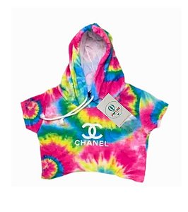 Blusa Crooped Tie Dye Chanel Pink