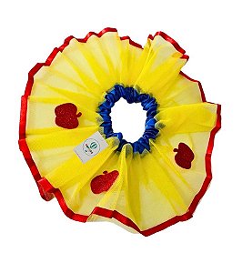 Saia de Tule Branca de Neve com Aplique de Maça