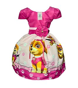 Vestido Temático Patrulha Canina  A Tam. P(2-3 Anos)