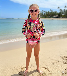 Conjunto Proteção Solar Barbie G (8-10 Anos)