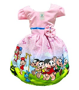 Vestido Temático Turma da Mônica D Tam.M (4-5 Anos)