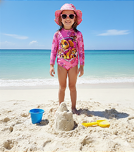 Conjunto Proteção Solar Skye Patrulha Canina M (4-6 Anos)