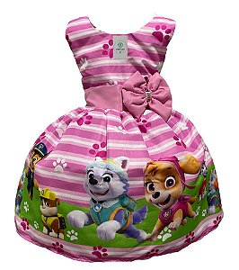 Vestido Luxo Patrulha Canina B Tam.P (2-3 Anos)