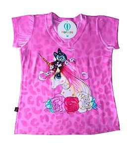 Camiseta Unicórnio Tam.6-8 Anos