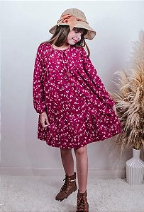 Vestido Infantil Feminino Jardim de Inverno Tam.8