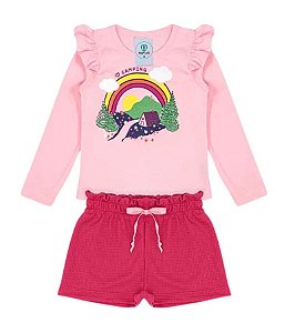 Conjunto Feminino Infantil Camping Tam.2