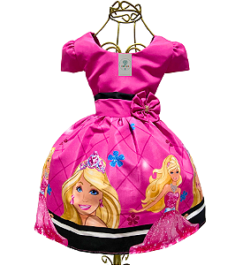 Vestido Temático Barbie D Tam.G (6-7 Anos)