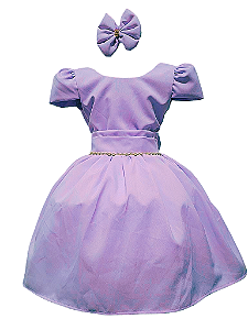 Vestido Luxo Maysa Lilás Tam.GG (8-10 Anos)